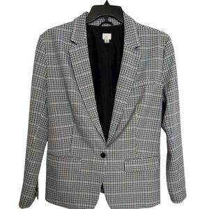 a new day Black and White Plaid Blazer